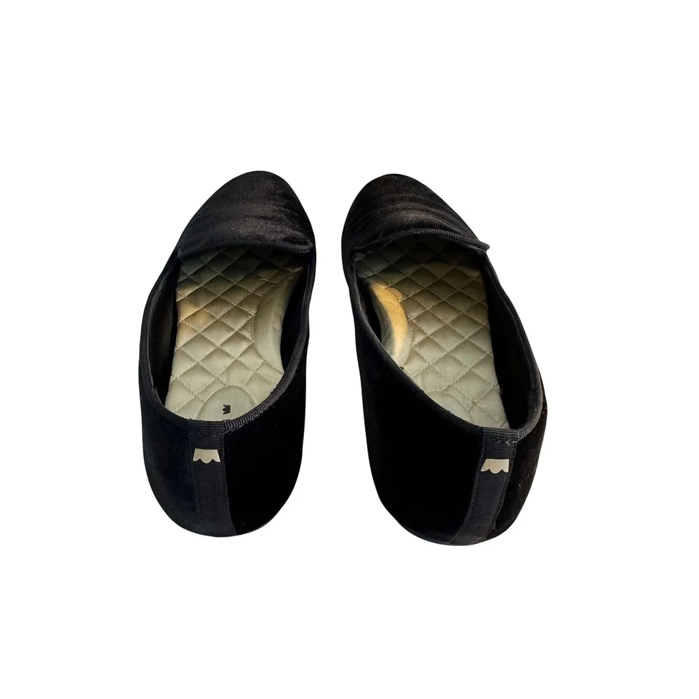 Birdies The Starling Velvet Loafers Size 10.5 Black Smoking Slipper Flat Classic